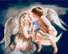 Алмазна картина-розмальовка "Маленькі ангелочки" "BrushMe 3D ефект подарункова коробка 40x50 cм GZS1175 в інтернет-магазині "Я - Picasso"