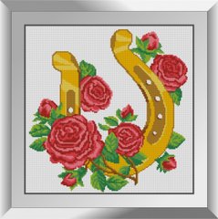 Алмазна мозаїка "Підкова з трояндами" Dream Art в коробці 31528 в інтернет-магазині "Я - Picasso"