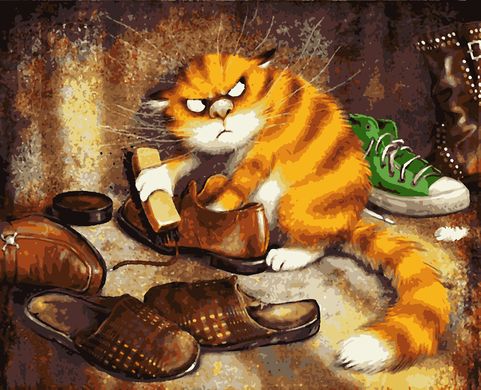 Картини за номерами "Незадоволений кіт" Artissimo полотно на підрамнику 40x50 см PN5345 в інтернет-магазині "Я - Picasso"
