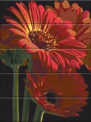 Картина за номерами на дереві "Червоні квіти" ArtStory подарункова упаковка 30x40см ASW220 в інтернет-магазині "Я - Picasso"