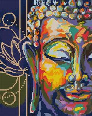 Алмазна мозаїка "Барвистий Будда" BrushMe полотно на підрамнику 40x50см DBS1041 в інтернет-магазині "Я - Picasso"