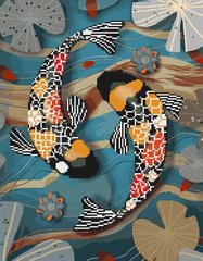 Алмазна картина-розмальовка "Тропічні рибки" BrushMe 3D ефект подарункова коробка 40x50 cм GZS1199 в інтернет-магазині "Я - Picasso"