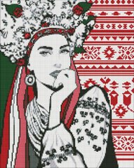 Алмазна мозаїка "Чарівна українка" Ідейка полотно на підрамнику 40x50см AMO7371 в інтернет-магазині "Я - Picasso"