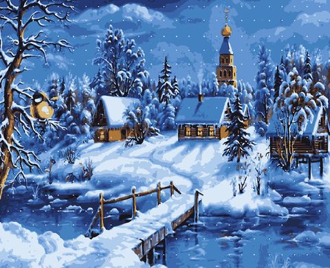 Картини за номерами "Зима" Artissimo полотно на підрамнику 40x50 см PN2756 в інтернет-магазині "Я - Picasso"