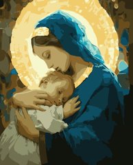 Картини за номерами "Марія та Ісус" (з золотими фарбами) Artissimo полотно на підрамнику 40x50 см PN0335 в інтернет-магазині "Я - Picasso"